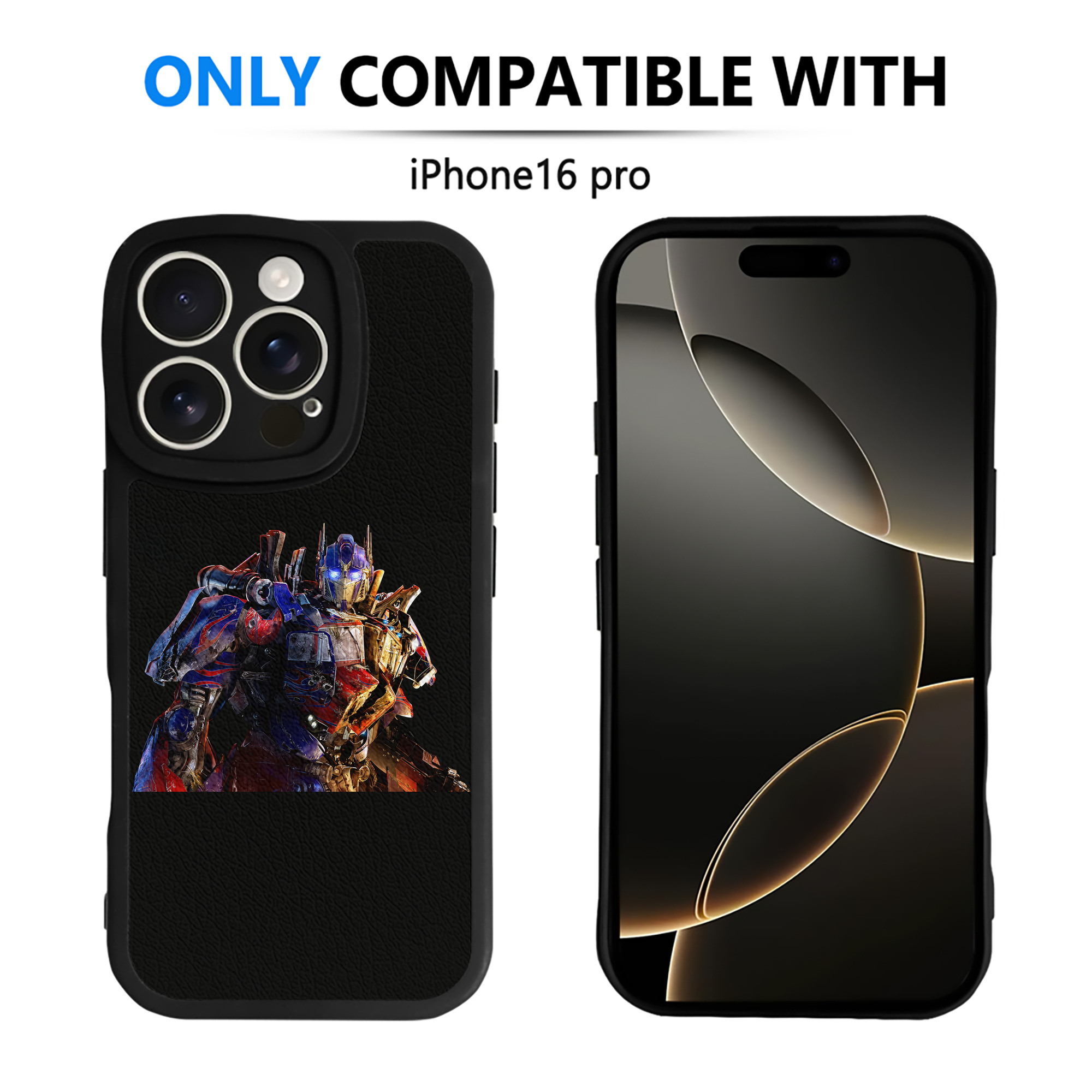 （画像用） Transformers トランスフォーマー 【iPhone 16シリーズ対応】シリコンスマホケース（レザー調） 材質：シリコン